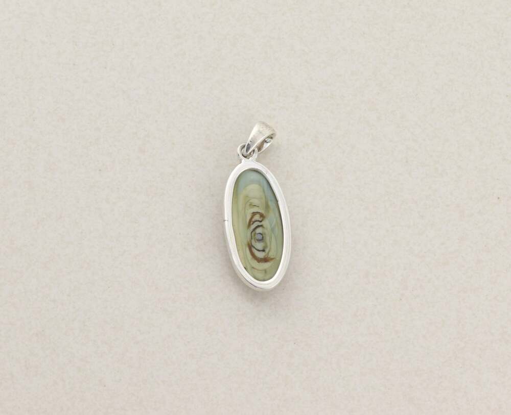 Pendant Only Sterling Silver Imperial Jasper Pendant 1 5/8" x 5/8" inch - Picture 5 of 5